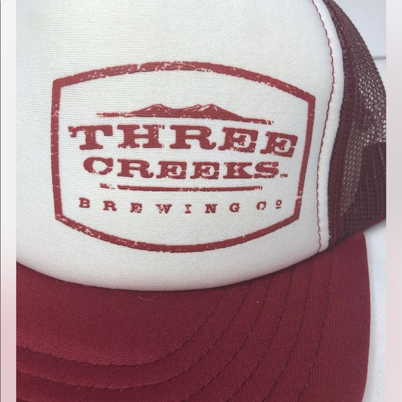 New Brewery Brand Co Hat Three Creeks Sister, Oregon Color Burgundy - Picture 2 of 6